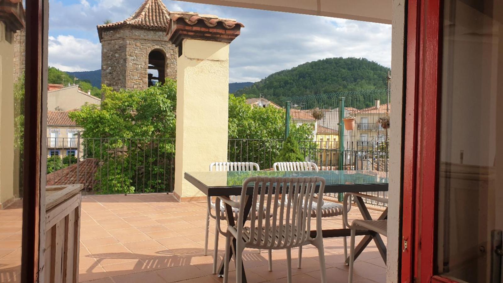 Apartament Casa Lola - Terraza Panoramica En El Centro Del Pueblo Sant Joan de les Abadesses Zewnętrze zdjęcie
