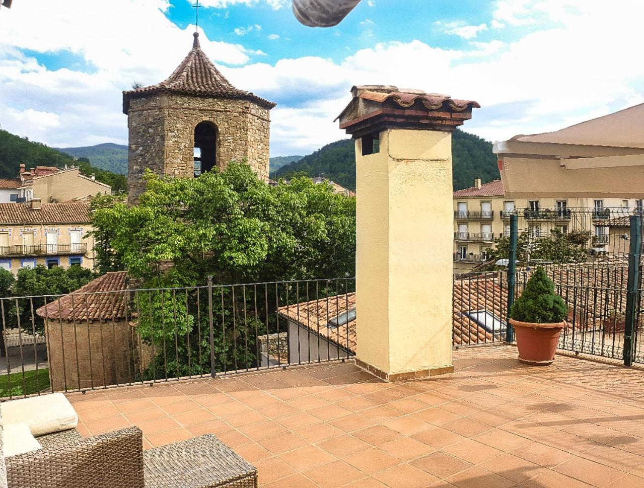 Apartament Casa Lola - Terraza Panoramica En El Centro Del Pueblo Sant Joan de les Abadesses Zewnętrze zdjęcie
